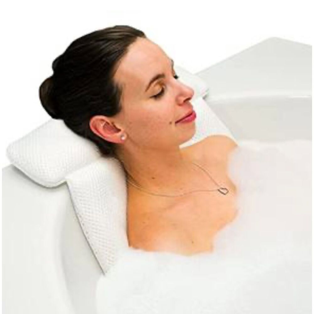 Bath Pillow for Women and Men - Luxury Headrest Cushion for Neck, Back & Head